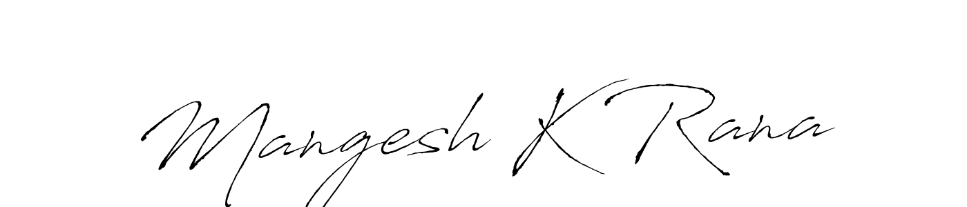 Also we have Mangesh K Rana name is the best signature style. Create professional handwritten signature collection using Antro_Vectra autograph style. Mangesh K Rana signature style 6 images and pictures png