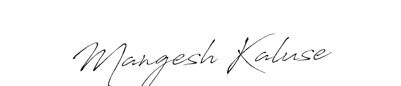 Also You can easily find your signature by using the search form. We will create Mangesh Kaluse name handwritten signature images for you free of cost using Antro_Vectra sign style. Mangesh Kaluse signature style 6 images and pictures png
