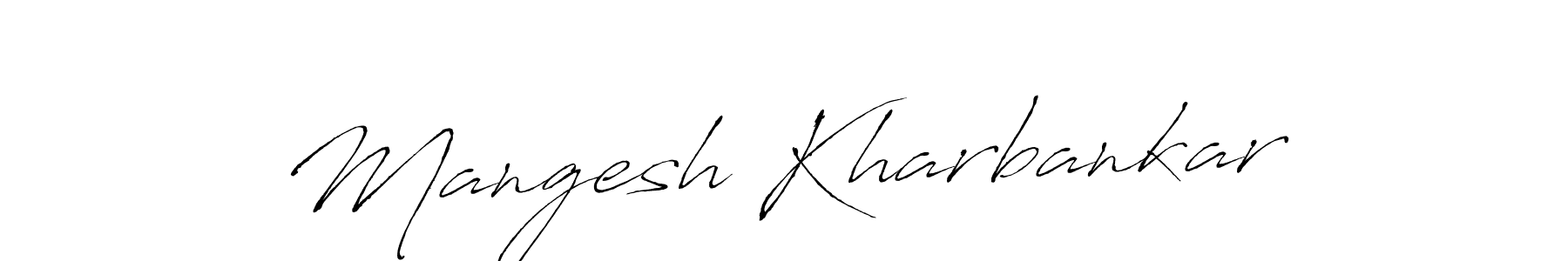 How to make Mangesh Kharbankar name signature. Use Antro_Vectra style for creating short signs online. This is the latest handwritten sign. Mangesh Kharbankar signature style 6 images and pictures png