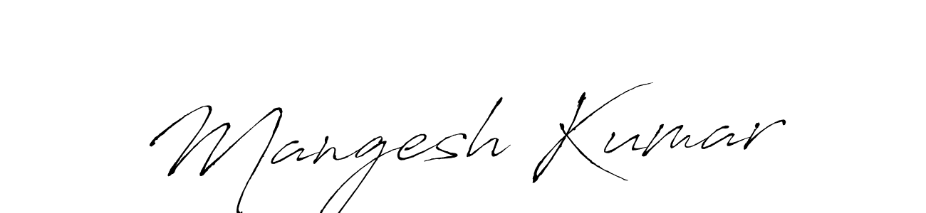Create a beautiful signature design for name Mangesh Kumar. With this signature (Antro_Vectra) fonts, you can make a handwritten signature for free. Mangesh Kumar signature style 6 images and pictures png