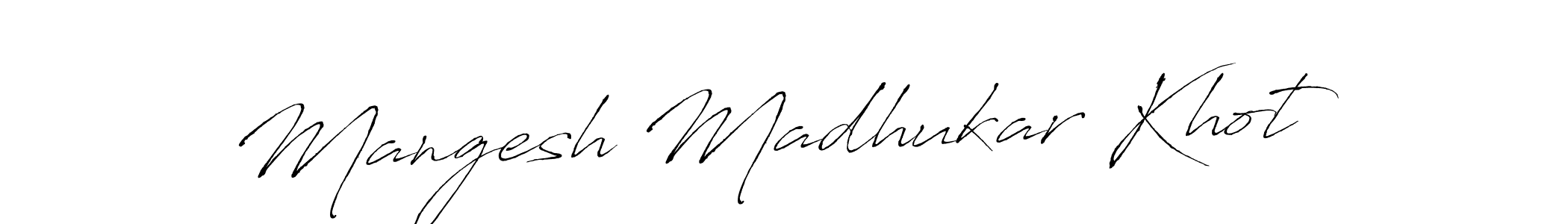 Make a beautiful signature design for name Mangesh Madhukar Khot. With this signature (Antro_Vectra) style, you can create a handwritten signature for free. Mangesh Madhukar Khot signature style 6 images and pictures png