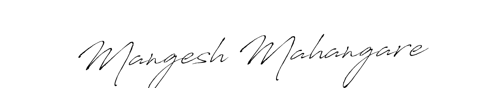 Create a beautiful signature design for name Mangesh Mahangare. With this signature (Antro_Vectra) fonts, you can make a handwritten signature for free. Mangesh Mahangare signature style 6 images and pictures png