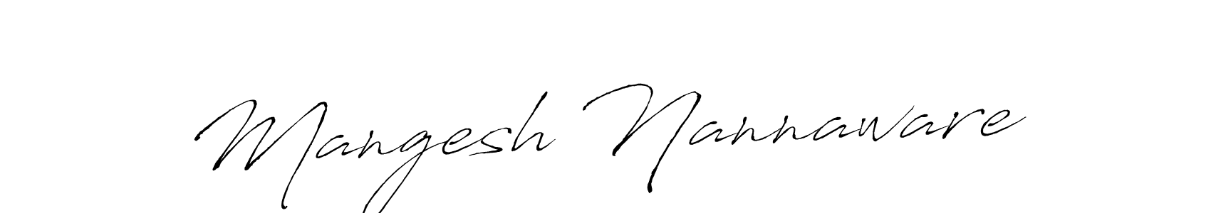 Create a beautiful signature design for name Mangesh Nannaware. With this signature (Antro_Vectra) fonts, you can make a handwritten signature for free. Mangesh Nannaware signature style 6 images and pictures png