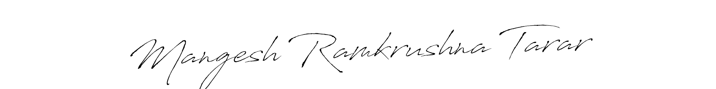 Mangesh Ramkrushna Tarar stylish signature style. Best Handwritten Sign (Antro_Vectra) for my name. Handwritten Signature Collection Ideas for my name Mangesh Ramkrushna Tarar. Mangesh Ramkrushna Tarar signature style 6 images and pictures png