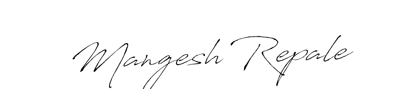 How to make Mangesh Repale name signature. Use Antro_Vectra style for creating short signs online. This is the latest handwritten sign. Mangesh Repale signature style 6 images and pictures png