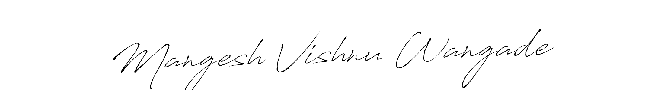 Design your own signature with our free online signature maker. With this signature software, you can create a handwritten (Antro_Vectra) signature for name Mangesh Vishnu Wangade. Mangesh Vishnu Wangade signature style 6 images and pictures png