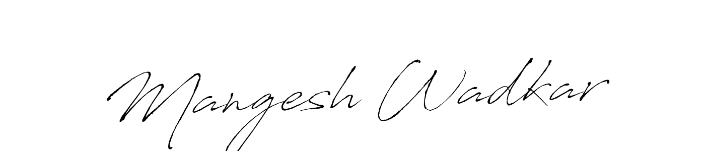 Create a beautiful signature design for name Mangesh Wadkar. With this signature (Antro_Vectra) fonts, you can make a handwritten signature for free. Mangesh Wadkar signature style 6 images and pictures png