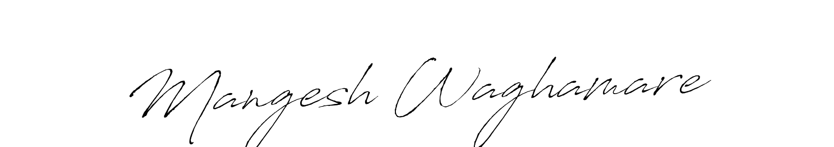 Create a beautiful signature design for name Mangesh Waghamare. With this signature (Antro_Vectra) fonts, you can make a handwritten signature for free. Mangesh Waghamare signature style 6 images and pictures png