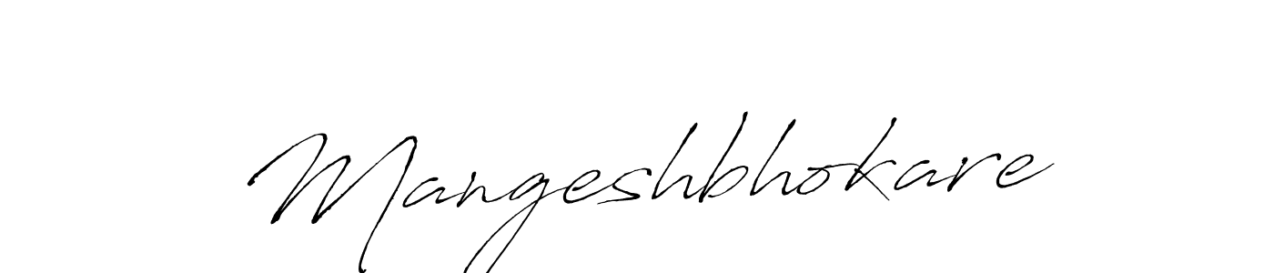 How to make Mangeshbhokare name signature. Use Antro_Vectra style for creating short signs online. This is the latest handwritten sign. Mangeshbhokare signature style 6 images and pictures png