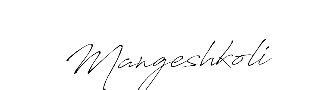 Use a signature maker to create a handwritten signature online. With this signature software, you can design (Antro_Vectra) your own signature for name Mangeshkoli. Mangeshkoli signature style 6 images and pictures png