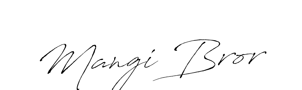 Antro_Vectra is a professional signature style that is perfect for those who want to add a touch of class to their signature. It is also a great choice for those who want to make their signature more unique. Get Mangi Bror name to fancy signature for free. Mangi Bror signature style 6 images and pictures png