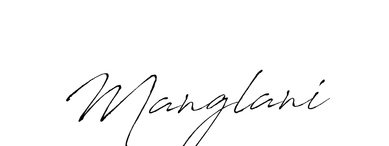 Antro_Vectra is a professional signature style that is perfect for those who want to add a touch of class to their signature. It is also a great choice for those who want to make their signature more unique. Get Manglani name to fancy signature for free. Manglani signature style 6 images and pictures png