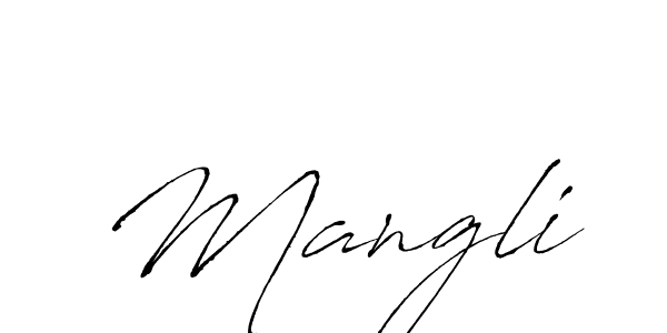 How to make Mangli signature? Antro_Vectra is a professional autograph style. Create handwritten signature for Mangli name. Mangli signature style 6 images and pictures png