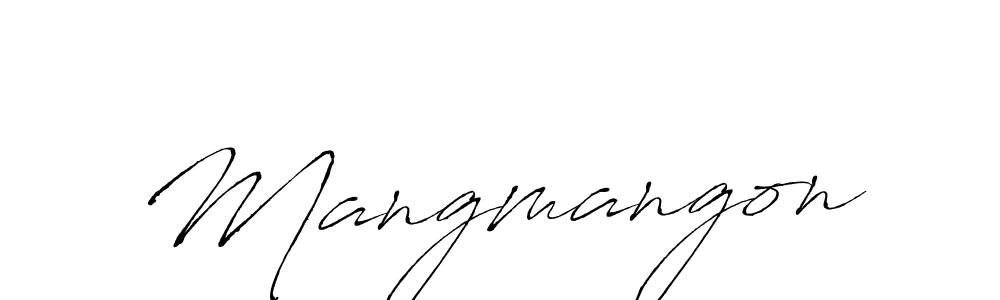 Make a beautiful signature design for name Mangmangon. With this signature (Antro_Vectra) style, you can create a handwritten signature for free. Mangmangon signature style 6 images and pictures png