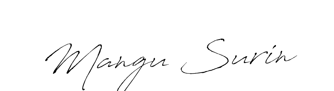 Also You can easily find your signature by using the search form. We will create Mangu Surin name handwritten signature images for you free of cost using Antro_Vectra sign style. Mangu Surin signature style 6 images and pictures png