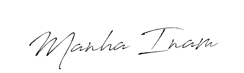 Antro_Vectra is a professional signature style that is perfect for those who want to add a touch of class to their signature. It is also a great choice for those who want to make their signature more unique. Get Manha Inam name to fancy signature for free. Manha Inam signature style 6 images and pictures png