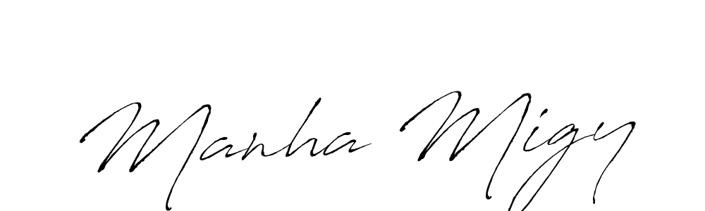 This is the best signature style for the Manha Migy name. Also you like these signature font (Antro_Vectra). Mix name signature. Manha Migy signature style 6 images and pictures png