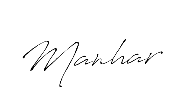 Use a signature maker to create a handwritten signature online. With this signature software, you can design (Antro_Vectra) your own signature for name Manhar. Manhar signature style 6 images and pictures png