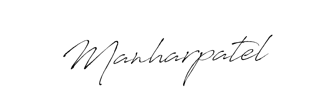Create a beautiful signature design for name Manharpatel. With this signature (Antro_Vectra) fonts, you can make a handwritten signature for free. Manharpatel signature style 6 images and pictures png