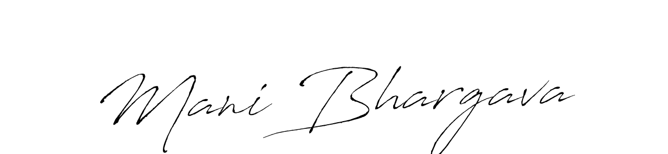 How to make Mani Bhargava name signature. Use Antro_Vectra style for creating short signs online. This is the latest handwritten sign. Mani Bhargava signature style 6 images and pictures png