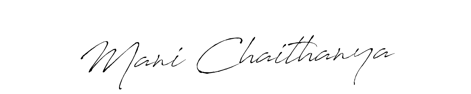 Mani Chaithanya stylish signature style. Best Handwritten Sign (Antro_Vectra) for my name. Handwritten Signature Collection Ideas for my name Mani Chaithanya. Mani Chaithanya signature style 6 images and pictures png