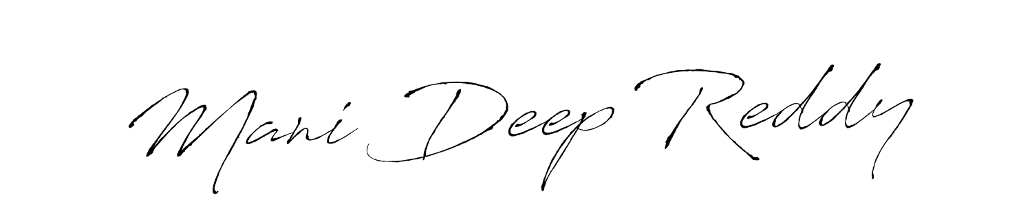Create a beautiful signature design for name Mani Deep Reddy. With this signature (Antro_Vectra) fonts, you can make a handwritten signature for free. Mani Deep Reddy signature style 6 images and pictures png