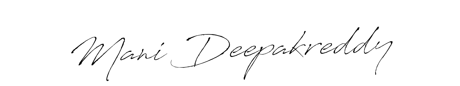 Create a beautiful signature design for name Mani Deepakreddy. With this signature (Antro_Vectra) fonts, you can make a handwritten signature for free. Mani Deepakreddy signature style 6 images and pictures png