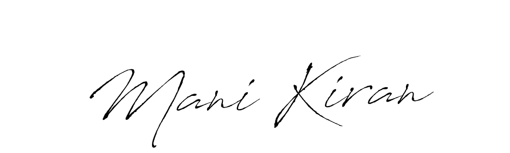 Design your own signature with our free online signature maker. With this signature software, you can create a handwritten (Antro_Vectra) signature for name Mani Kiran. Mani Kiran signature style 6 images and pictures png