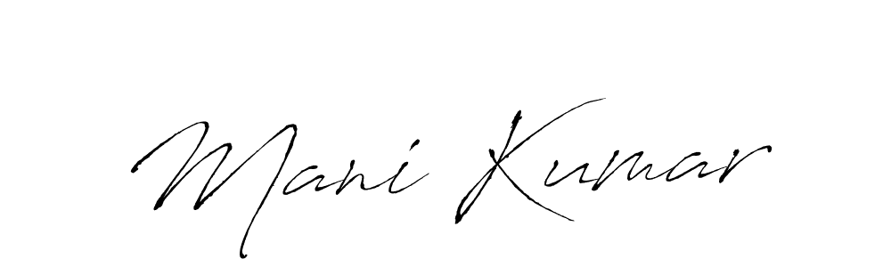How to make Mani Kumar name signature. Use Antro_Vectra style for creating short signs online. This is the latest handwritten sign. Mani Kumar signature style 6 images and pictures png