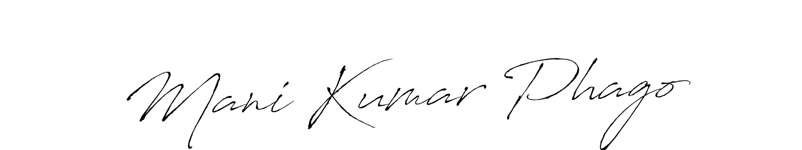 Make a beautiful signature design for name Mani Kumar Phago. With this signature (Antro_Vectra) style, you can create a handwritten signature for free. Mani Kumar Phago signature style 6 images and pictures png