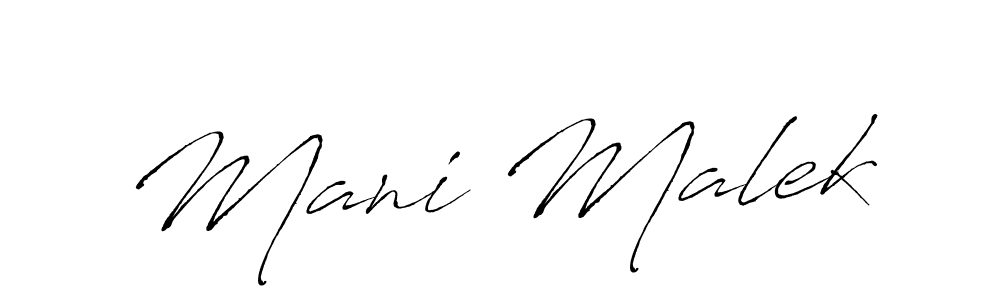 Create a beautiful signature design for name Mani Malek. With this signature (Antro_Vectra) fonts, you can make a handwritten signature for free. Mani Malek signature style 6 images and pictures png