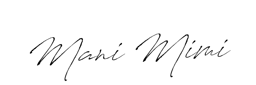 Make a beautiful signature design for name Mani Mimi. With this signature (Antro_Vectra) style, you can create a handwritten signature for free. Mani Mimi signature style 6 images and pictures png