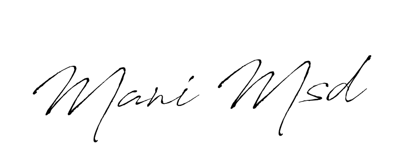 Design your own signature with our free online signature maker. With this signature software, you can create a handwritten (Antro_Vectra) signature for name Mani Msd. Mani Msd signature style 6 images and pictures png