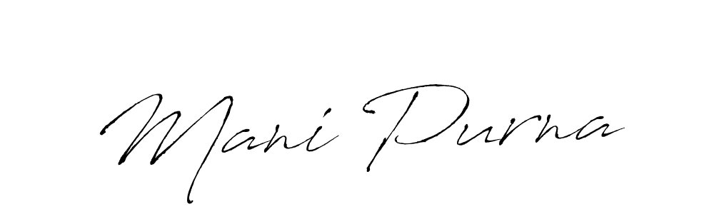 Use a signature maker to create a handwritten signature online. With this signature software, you can design (Antro_Vectra) your own signature for name Mani Purna. Mani Purna signature style 6 images and pictures png