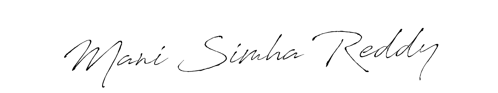 Similarly Antro_Vectra is the best handwritten signature design. Signature creator online .You can use it as an online autograph creator for name Mani Simha Reddy. Mani Simha Reddy signature style 6 images and pictures png