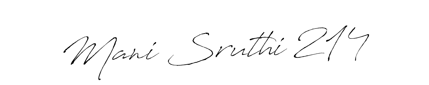 if you are searching for the best signature style for your name Mani Sruthi 214. so please give up your signature search. here we have designed multiple signature styles  using Antro_Vectra. Mani Sruthi 214 signature style 6 images and pictures png