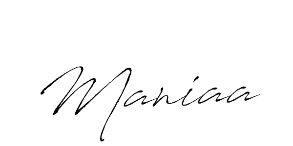 Create a beautiful signature design for name Maniaa. With this signature (Antro_Vectra) fonts, you can make a handwritten signature for free. Maniaa signature style 6 images and pictures png