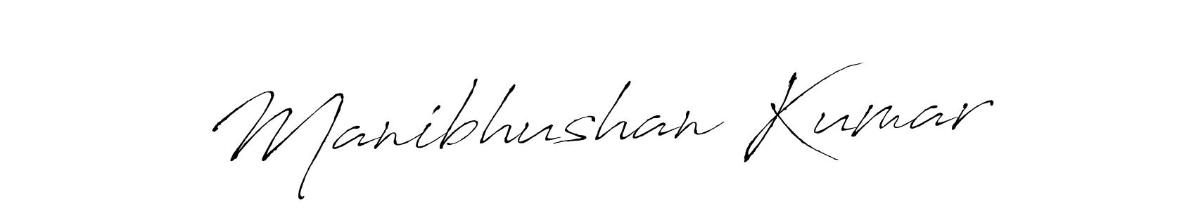 Make a beautiful signature design for name Manibhushan Kumar. With this signature (Antro_Vectra) style, you can create a handwritten signature for free. Manibhushan Kumar signature style 6 images and pictures png