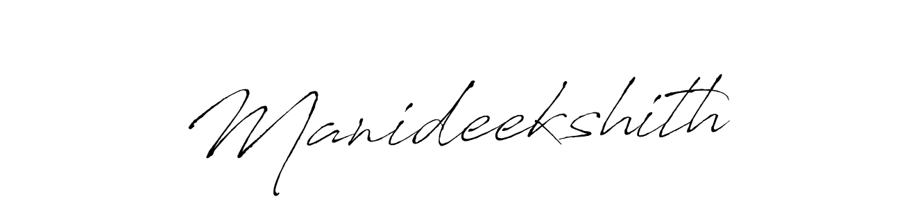 Also we have Manideekshith name is the best signature style. Create professional handwritten signature collection using Antro_Vectra autograph style. Manideekshith signature style 6 images and pictures png