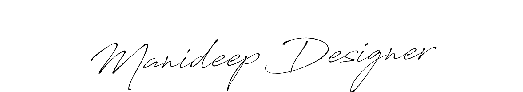 Create a beautiful signature design for name Manideep Designer. With this signature (Antro_Vectra) fonts, you can make a handwritten signature for free. Manideep Designer signature style 6 images and pictures png