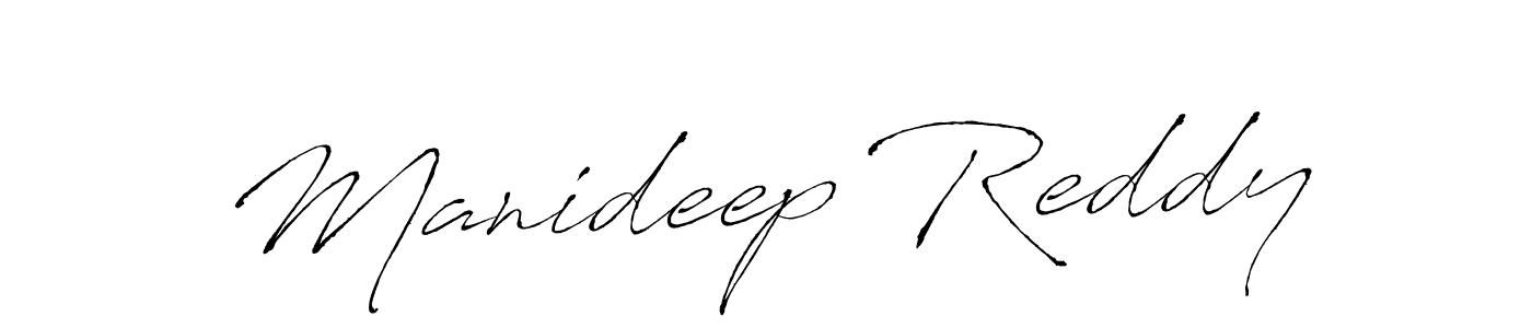 Design your own signature with our free online signature maker. With this signature software, you can create a handwritten (Antro_Vectra) signature for name Manideep Reddy. Manideep Reddy signature style 6 images and pictures png