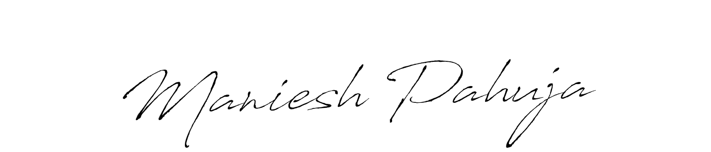 Create a beautiful signature design for name Maniesh Pahuja. With this signature (Antro_Vectra) fonts, you can make a handwritten signature for free. Maniesh Pahuja signature style 6 images and pictures png