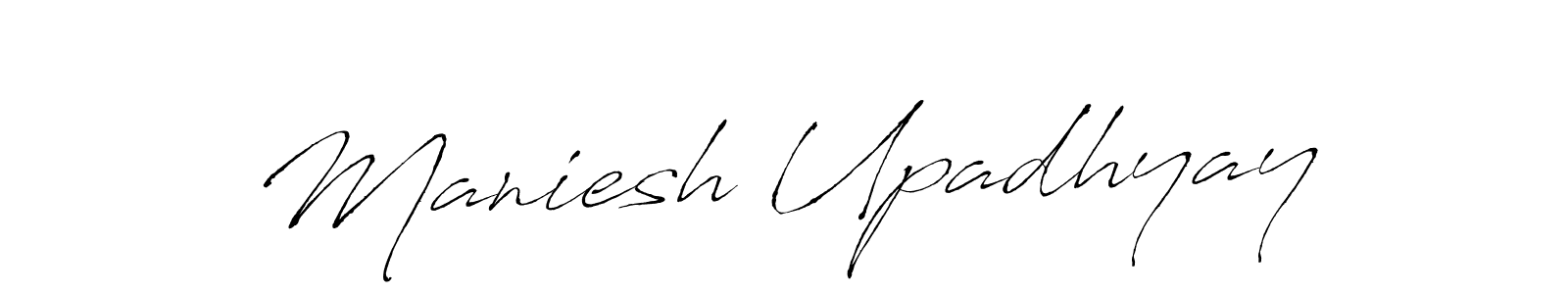 Create a beautiful signature design for name Maniesh Upadhyay. With this signature (Antro_Vectra) fonts, you can make a handwritten signature for free. Maniesh Upadhyay signature style 6 images and pictures png