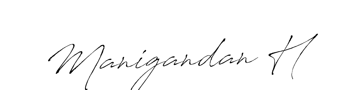 Design your own signature with our free online signature maker. With this signature software, you can create a handwritten (Antro_Vectra) signature for name Manigandan H. Manigandan H signature style 6 images and pictures png