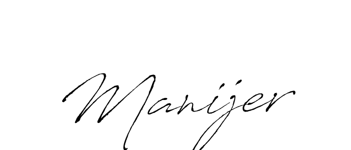 How to make Manijer signature? Antro_Vectra is a professional autograph style. Create handwritten signature for Manijer name. Manijer signature style 6 images and pictures png