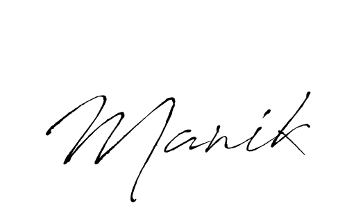 Create a beautiful signature design for name Manik. With this signature (Antro_Vectra) fonts, you can make a handwritten signature for free. Manik signature style 6 images and pictures png