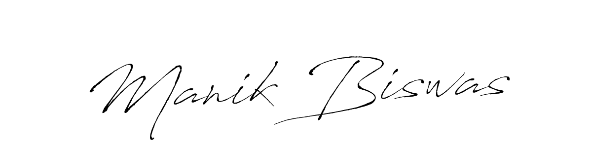 Design your own signature with our free online signature maker. With this signature software, you can create a handwritten (Antro_Vectra) signature for name Manik Biswas. Manik Biswas signature style 6 images and pictures png