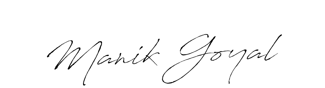 It looks lik you need a new signature style for name Manik Goyal. Design unique handwritten (Antro_Vectra) signature with our free signature maker in just a few clicks. Manik Goyal signature style 6 images and pictures png