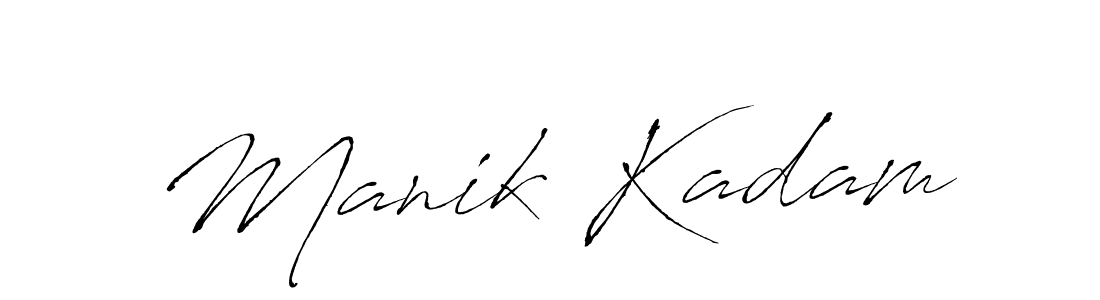 How to make Manik Kadam signature? Antro_Vectra is a professional autograph style. Create handwritten signature for Manik Kadam name. Manik Kadam signature style 6 images and pictures png