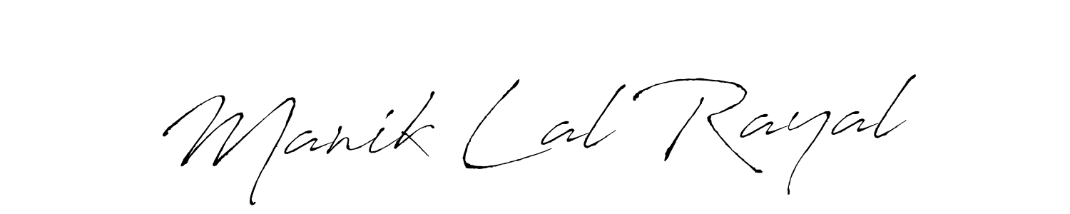 Design your own signature with our free online signature maker. With this signature software, you can create a handwritten (Antro_Vectra) signature for name Manik Lal Rayal. Manik Lal Rayal signature style 6 images and pictures png